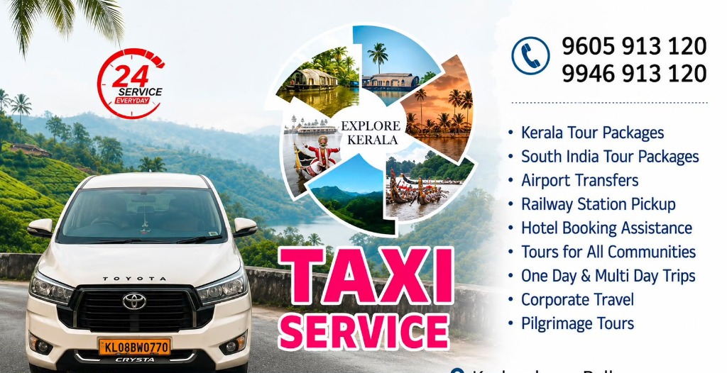 Zero Taxi Kozhikoden Official Banner - Explore Kerala